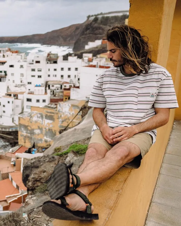 Men Tops Passenger Retro Recycled Relaxed Fit TShirt Birch Marl Birch Marl