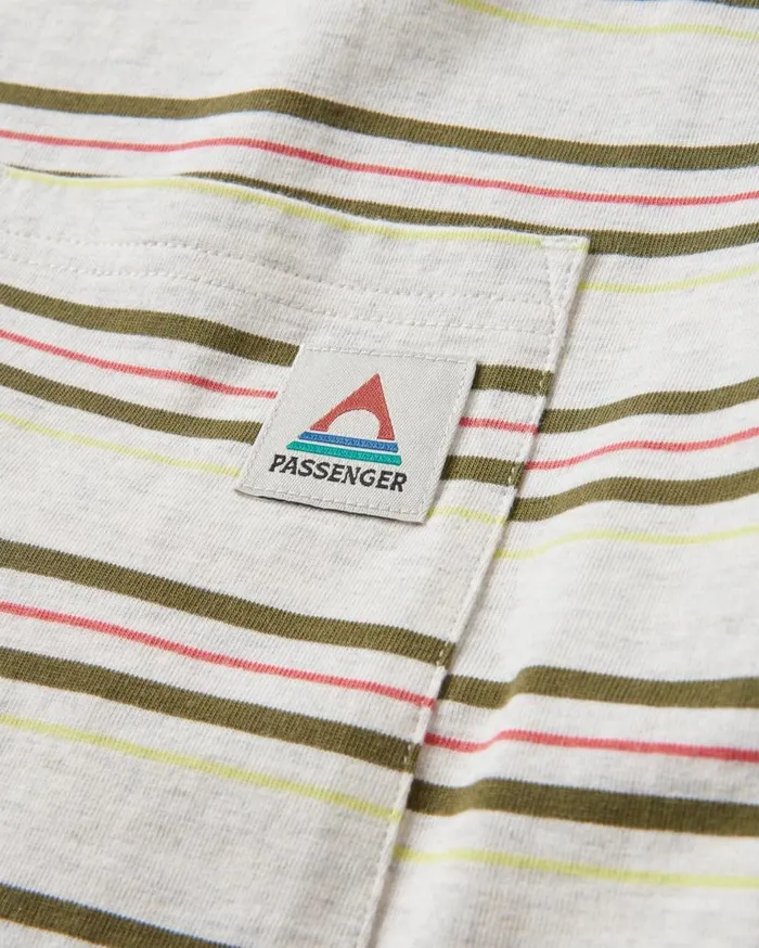 Men Tops Passenger Retro Recycled Relaxed Fit TShirt Birch Marl Birch Marl
