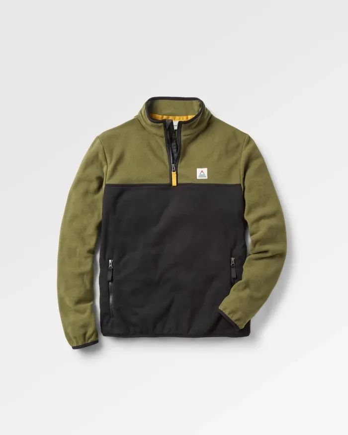 Men Tops Passenger Set Off Recycled Polar 14 Zip Fleece Khaki Khaki