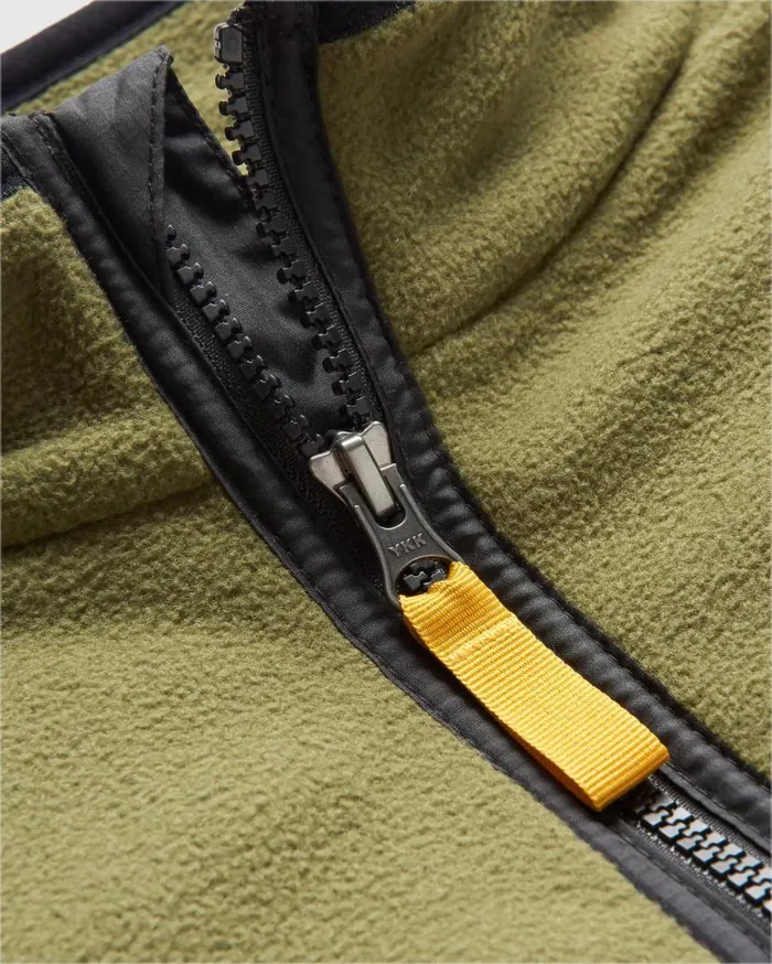 Men Tops Passenger Set Off Recycled Polar 14 Zip Fleece Khaki Khaki