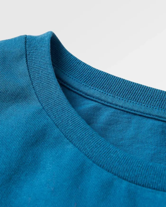 Men Tops Passenger Sundown Recycled Cotton TShirt Blue Steel Blue Steel