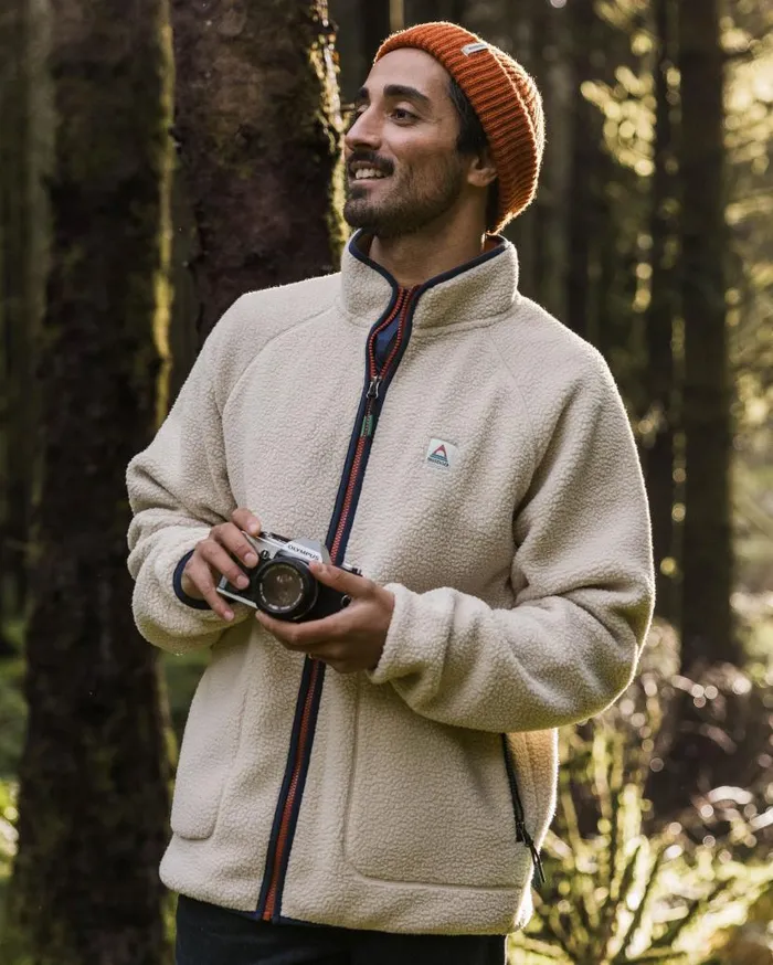 Men Tops Passenger Tripper 20 Full Zip Recycled Sherpa Fleece Oatmeal Oatmeal