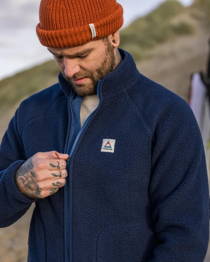 Men Tops Passenger Tripper 20 Full Zip Recycled Sherpa Fleece Rich Navy Rich Navy