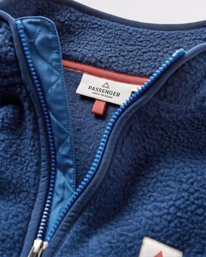 Men Tops Passenger Tripper 20 Full Zip Recycled Sherpa Fleece Rich Navy Rich Navy