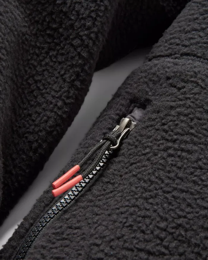 Men Tops Passenger Ventura 12 Zip Recycled Sherpa Fleece Black Black