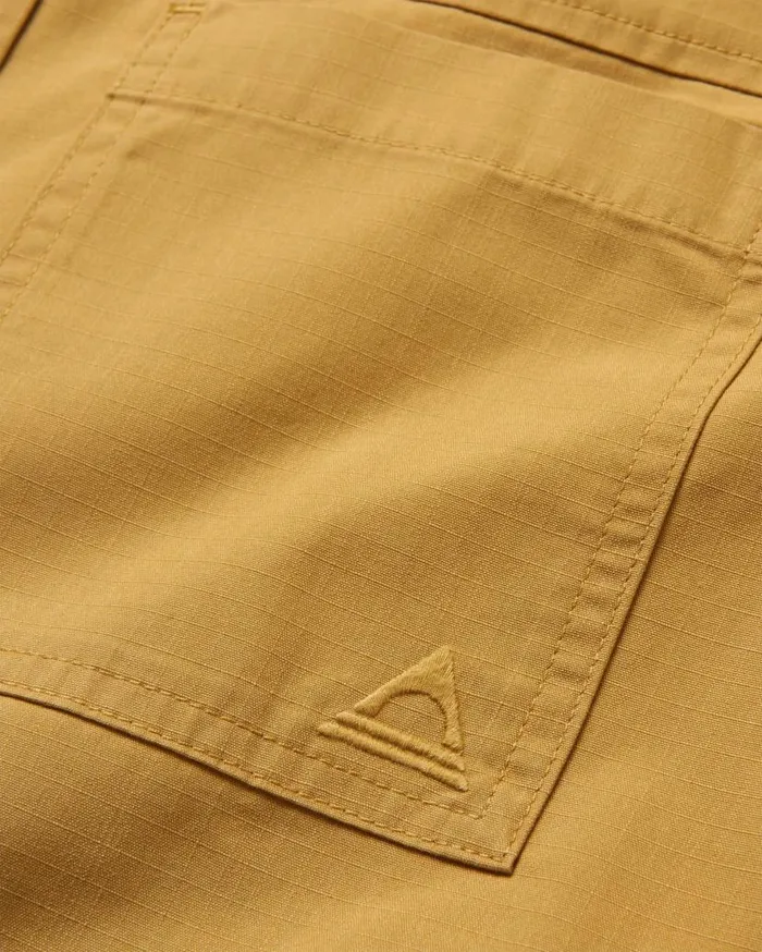 Men Tops Passenger Way Ripstop Short Sleeve Shirt Mustard Gold Mustard Gold