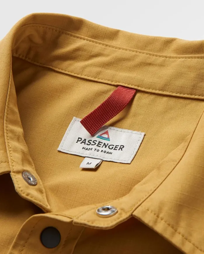 Men Tops Passenger Way Ripstop Short Sleeve Shirt Mustard Gold Mustard Gold