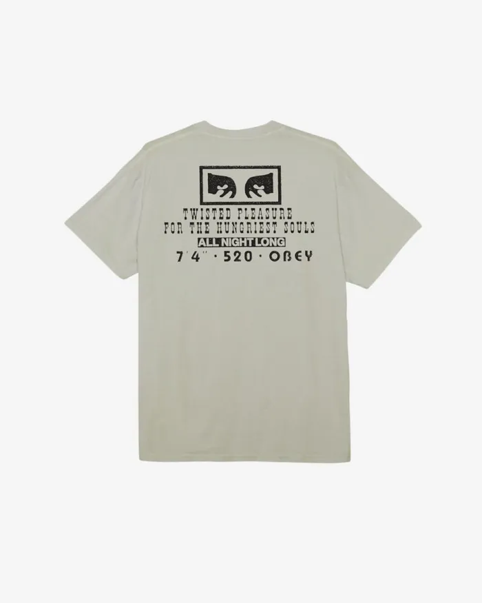 Men TWISTED PLEASURE PIGMENT TSHIRT Pigment Silver Grey OBEY Clothing TSHIRTS