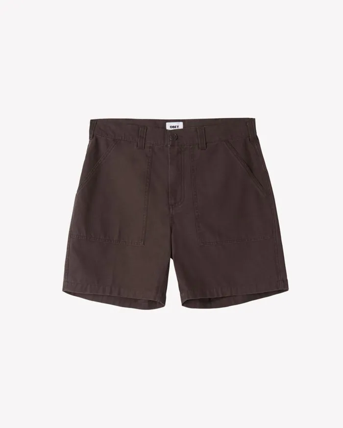 Men UTILITY SHORT Java Brown OBEY Clothing BOTTOMS