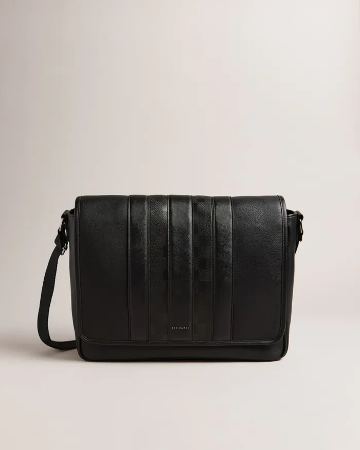 Men WAYVON 8211 House Check PU Messenger Bag Black Ted Baker Cross Body Bags Men WAYVON 8211 House Check PU Messenger Bag Black Ted Baker Cross Body Bags