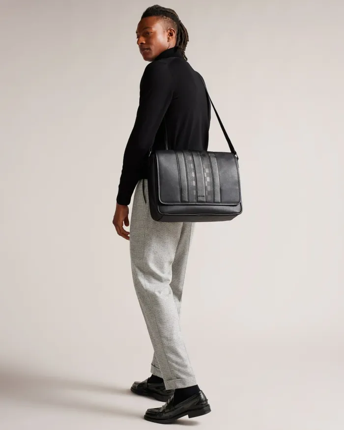 Men WAYVON 8211 House Check PU Messenger Bag Black Ted Baker Cross Body Bags Men WAYVON 8211 House Check PU Messenger Bag Black Ted Baker Cross Body Bags