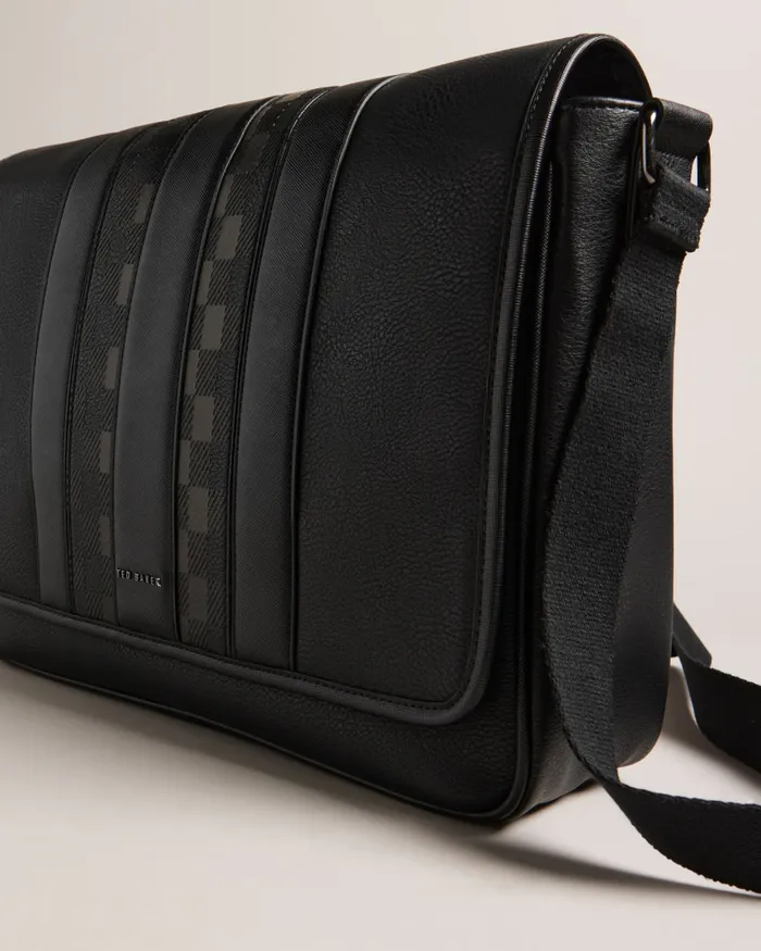 Men WAYVON 8211 House Check PU Messenger Bag Black Ted Baker Cross Body Bags Men WAYVON 8211 House Check PU Messenger Bag Black Ted Baker Cross Body Bags