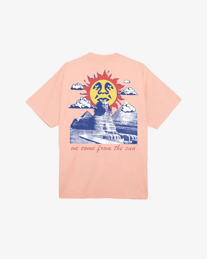 Men WE COME FROM THE SUN HEAVYWEIGHT TSHIRT White OBEY Clothing TSHIRTS