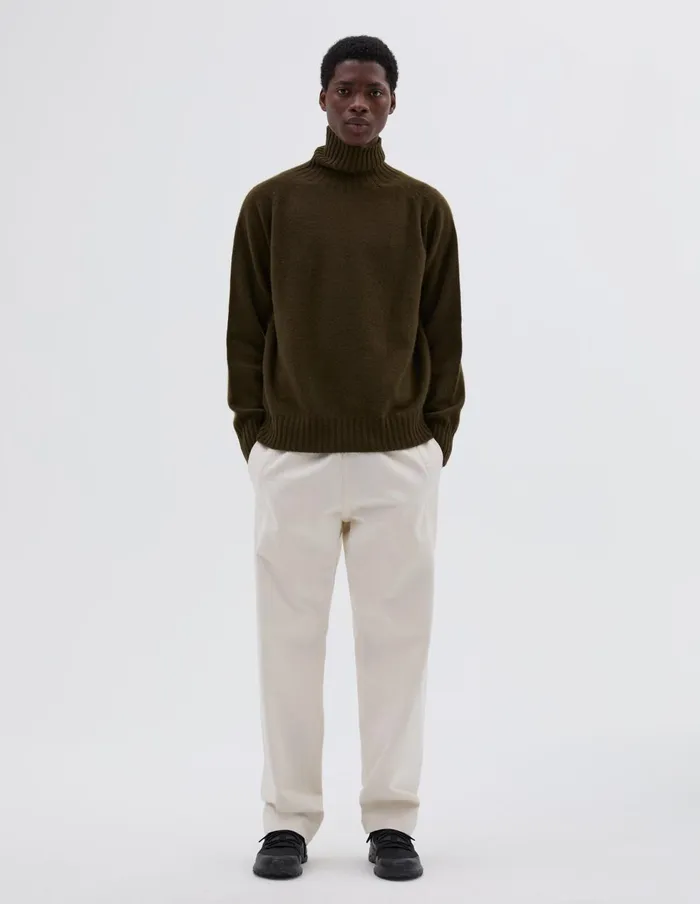 Men Wide Roll Neck Kelp Margaret Howell Knitwear