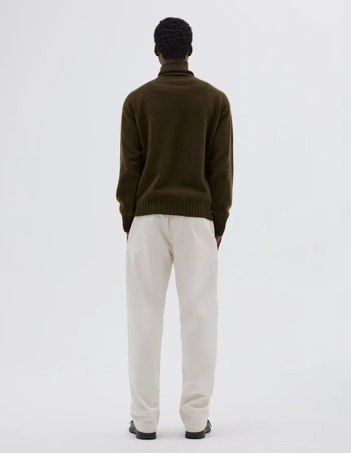 Men Wide Roll Neck Kelp Margaret Howell Knitwear