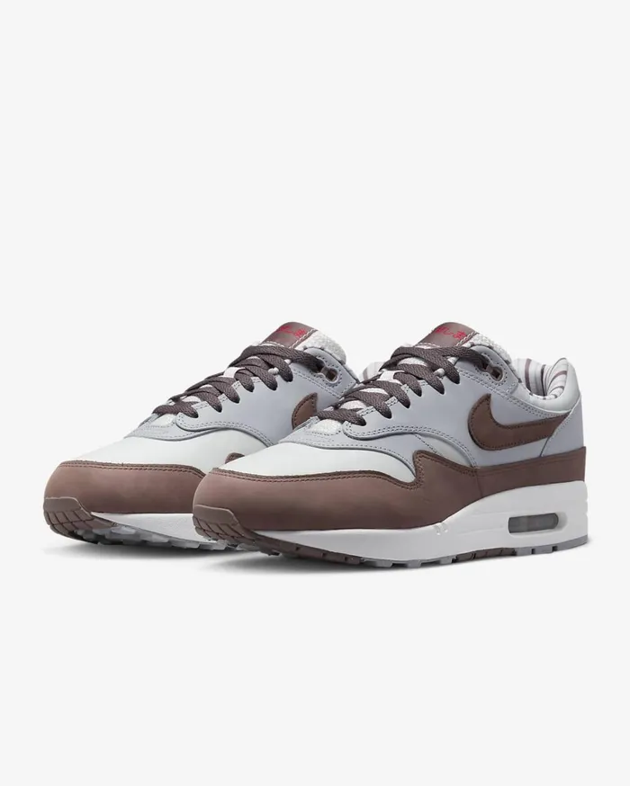 Mens Nike Air Max 1 Premium Summit WhiteWolf GreyWhitePlum Eclipse Nike Air Max