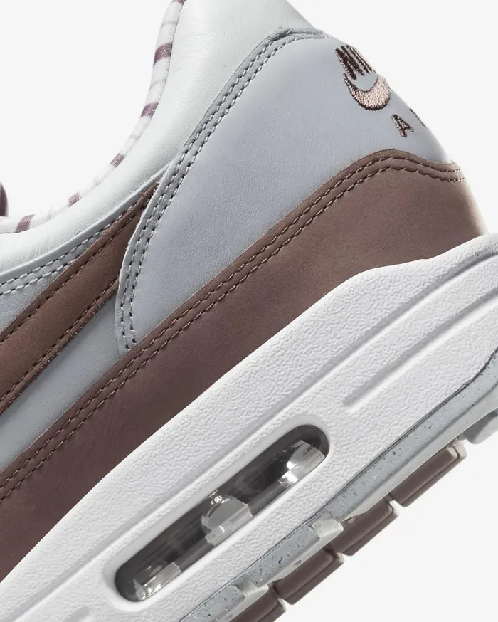 Mens Nike Air Max 1 Premium Summit WhiteWolf GreyWhitePlum Eclipse Nike Air Max