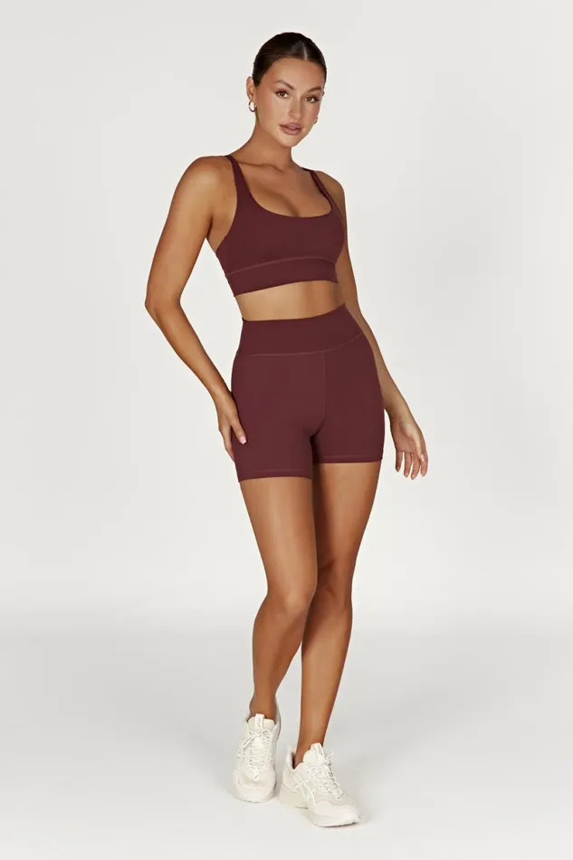 Meshki Activewear Carly Bike Shorts 8211 Mahogany Mahogany 8211 Women