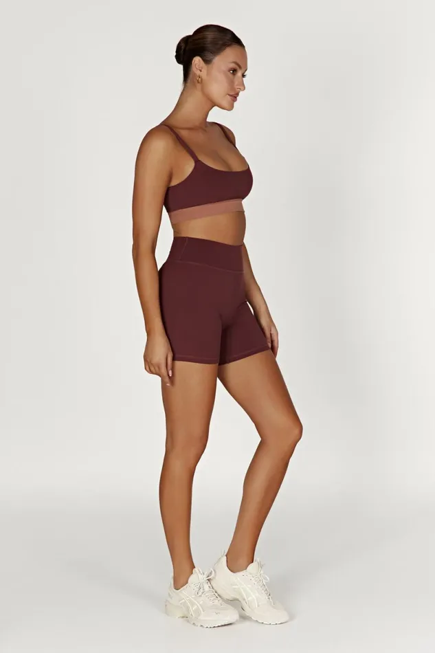 Meshki Activewear Carly Bike Shorts 8211 Mahogany Mahogany 8211 Women