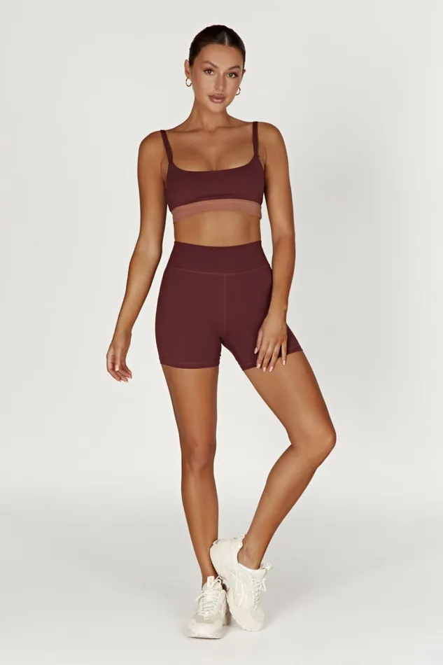 Meshki Activewear Carly Bike Shorts 8211 Mahogany Mahogany 8211 Women