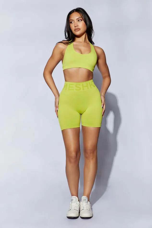 Meshki Activewear Danica Seamless Shorts 8211 Lime Green Limegreen 8211 Women Meshki Activewear Danica Seamless Shorts 8211 Lime Green Limegreen 8211 Women