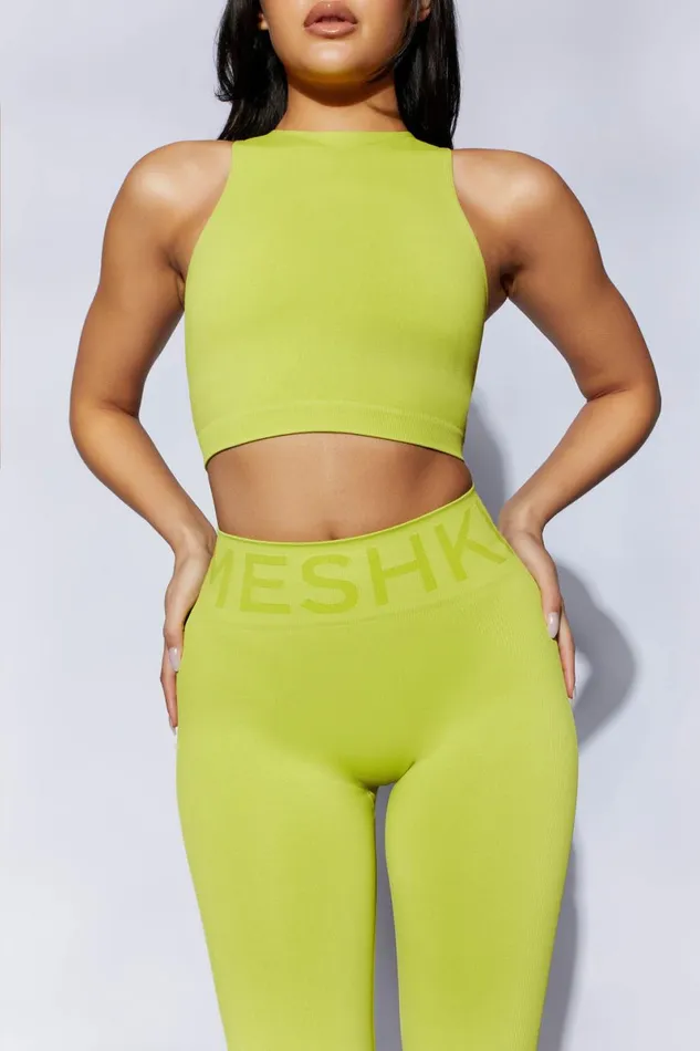 Meshki Activewear Pippa Racer Tank Top 8211 Lime Green Limegreen 8211 Women