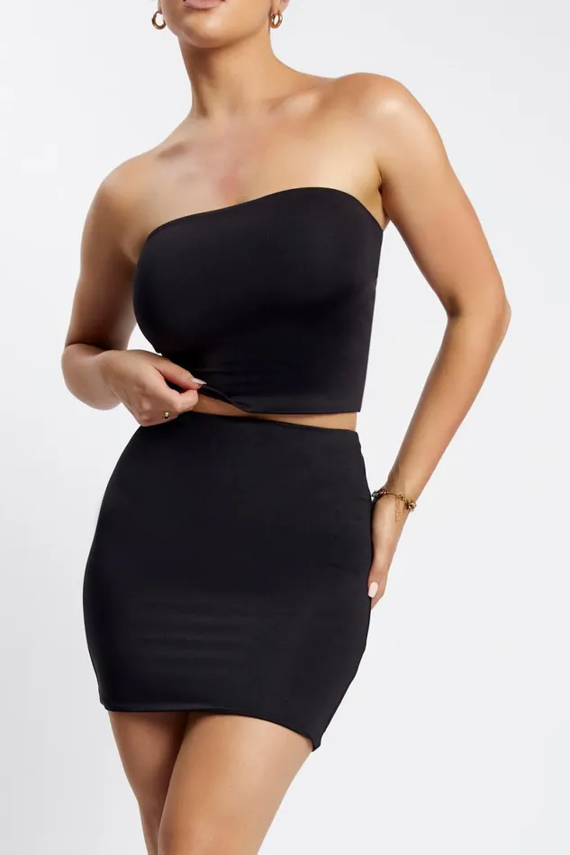 Meshki Basic Bottoms Harlow Mini Skirt 8211 Black Black 8211 Women