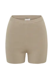 Meshki Basic Bottoms Orla Knit Shorts 8211 Taupe Taupe 8211 Women