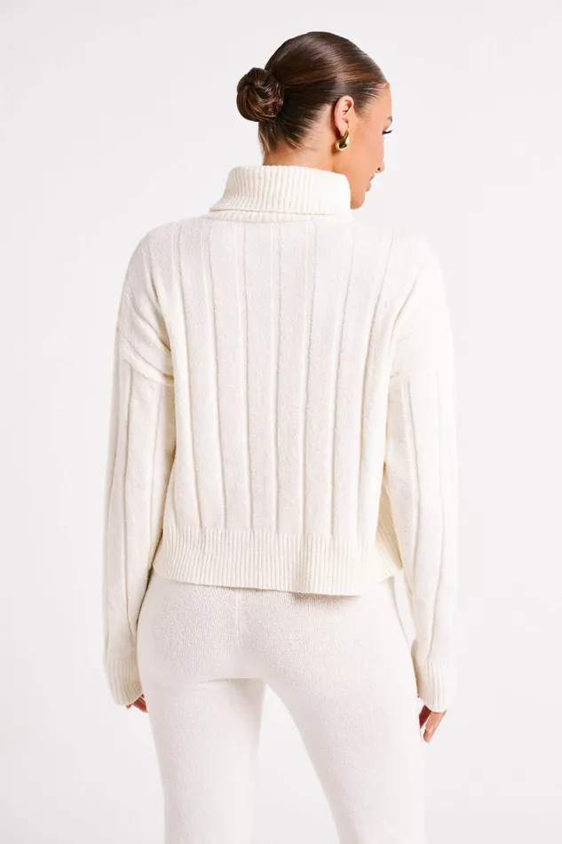 Meshki Basic Tops Cupid Long Sleeve Turtle Neck 8211 Ivory Ivory 8211 Women