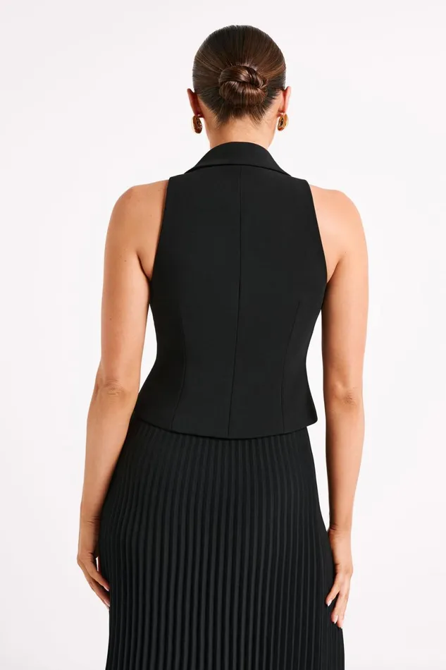 Meshki Basic Tops Mura Suiting Vest 8211 Black Black 8211 Women