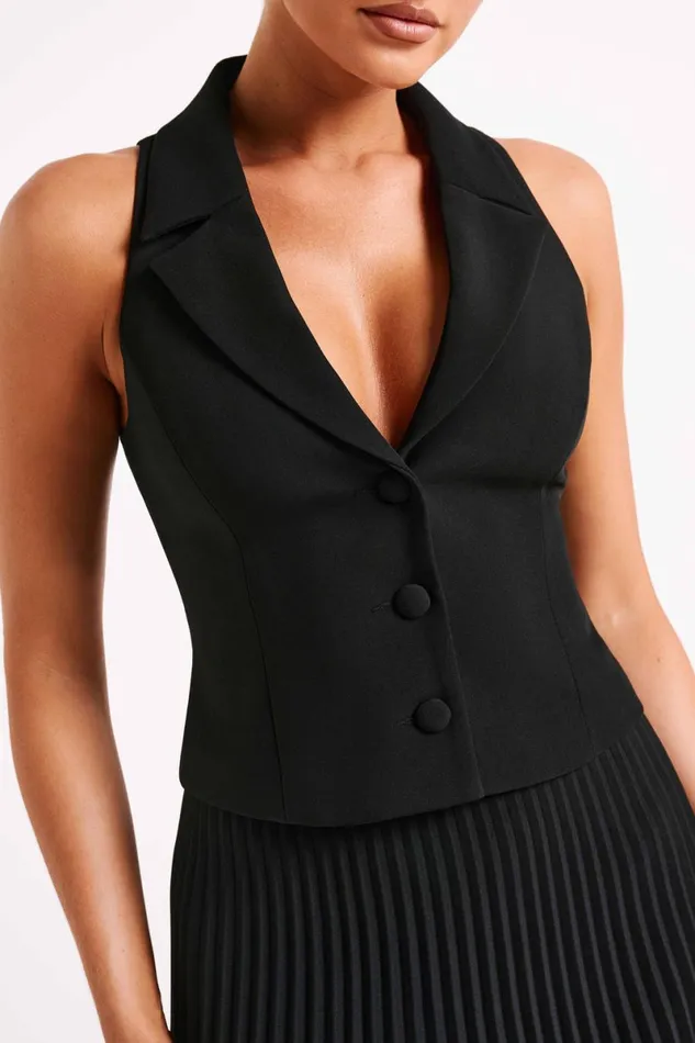 Meshki Basic Tops Mura Suiting Vest 8211 Black Black 8211 Women