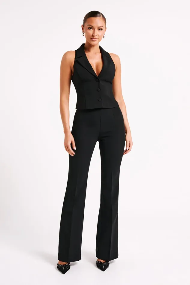 Meshki Basic Tops Mura Suiting Vest 8211 Black Black 8211 Women