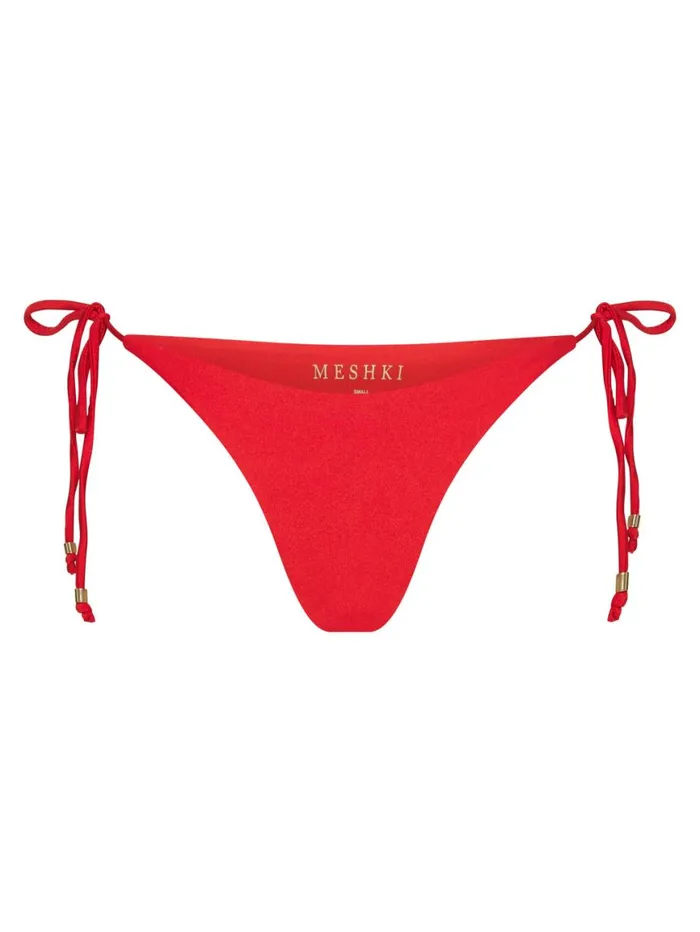 Meshki Bikini Bottoms Peyton Tie Up Bikini Bottom 8211 Red Red 8211 Women Meshki Bikini Bottoms Peyton Tie Up Bikini Bottom 8211 Red Red 8211 Women