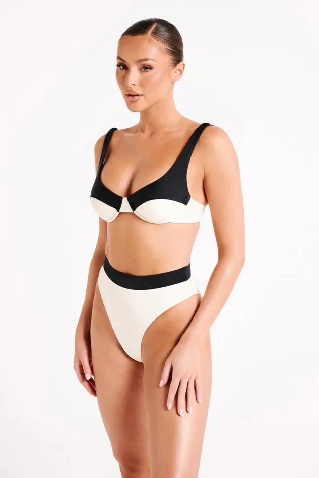 Meshki Bikini Tops Dolores Recycled Contrast Bikini Top 8211 Ivory Ivory 8211 Women