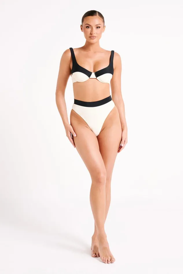 Meshki Bikini Tops Dolores Recycled Contrast Bikini Top 8211 Ivory Ivory 8211 Women