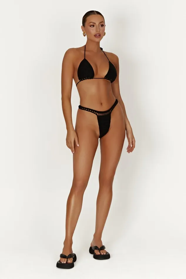 Meshki Bikini Tops Korina Crochet Bikini Top 8211 Black Black 8211 Women