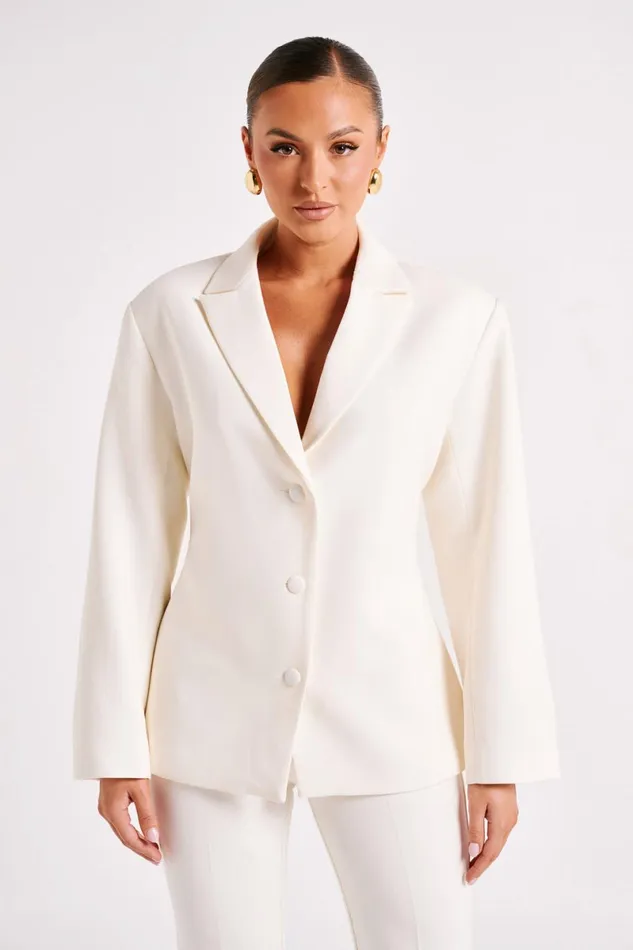 Meshki Blazers Addie Suiting Blazer 8211 Ivory Ivory 8211 Women