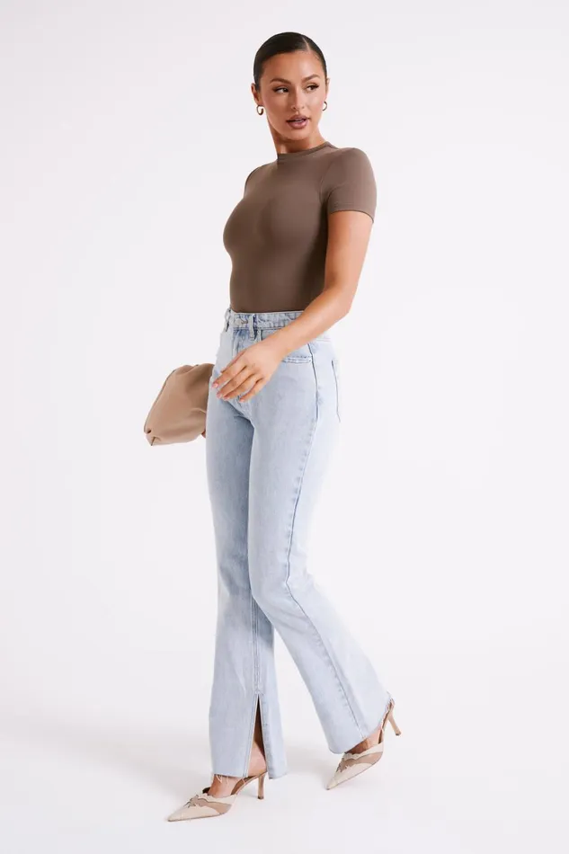 Meshki Bodysuits Francesca Crew Neck Short Sleeve Bodysuit 8211 Coco Coco 8211 Women
