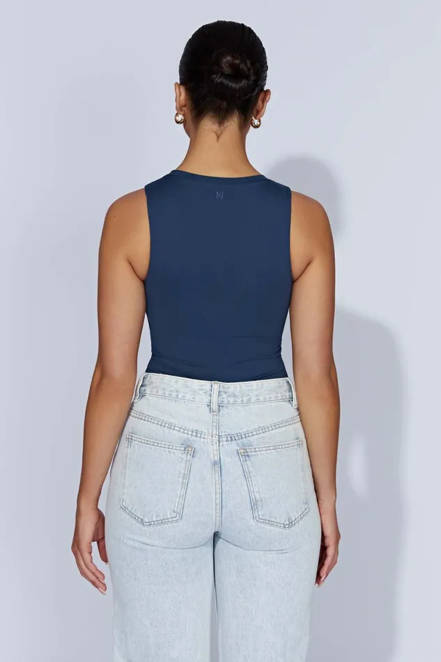 Meshki Bodysuits Jordyn Tank Sleeveless Bodysuit 8211 Midnight Navy Midnightnavy 8211 Women