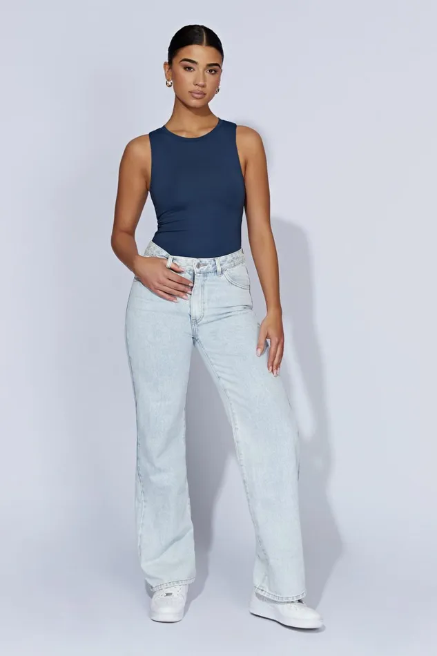 Meshki Bodysuits Jordyn Tank Sleeveless Bodysuit 8211 Midnight Navy Midnightnavy 8211 Women