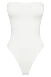 Meshki Bodysuits Leighton Recycled Nylon Strapless Bodysuit 8211 White White 8211 Women Meshki Bodysuits Leighton Recycled Nylon Strapless Bodysuit 8211 White White 8211 Women