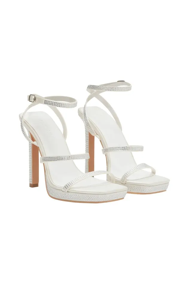 Meshki Brides Holland Diamante Heels 8211 Ivory Ivory 8211 Women