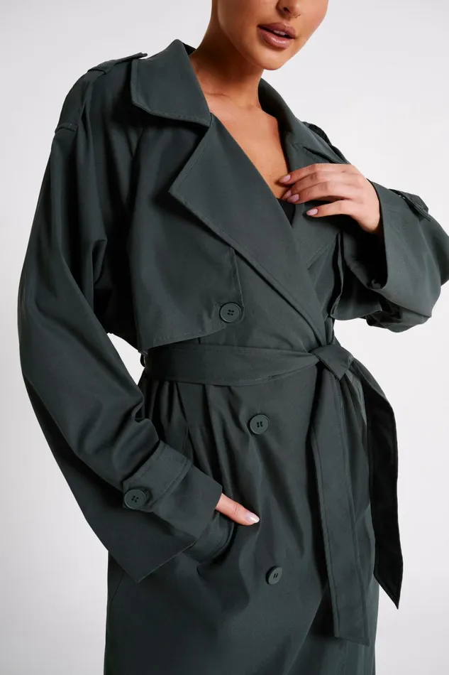 Meshki Coats and Jackets Andreas Oversized Trench Coat 8211 Charcoal Charcoal 8211 Women Meshki Coats and Jackets Andreas Oversized Trench Coat 8211 Charcoal Charcoal 8211 Women