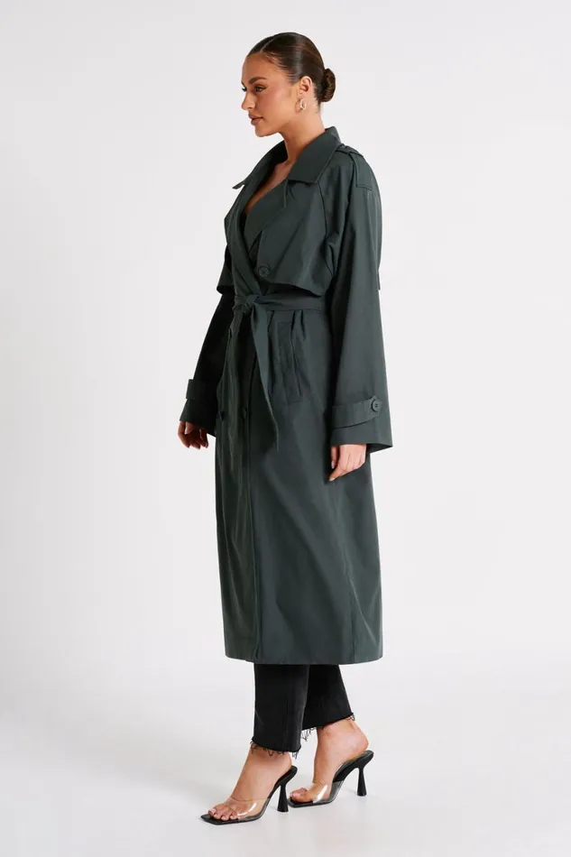 Meshki Coats and Jackets Andreas Oversized Trench Coat 8211 Charcoal Charcoal 8211 Women Meshki Coats and Jackets Andreas Oversized Trench Coat 8211 Charcoal Charcoal 8211 Women