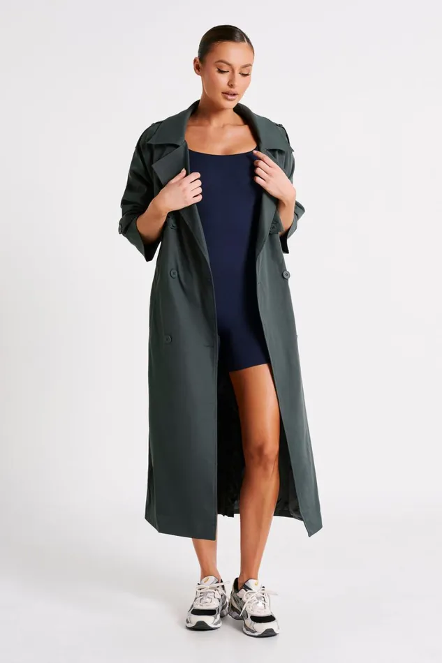 Meshki Coats and Jackets Andreas Oversized Trench Coat 8211 Charcoal Charcoal 8211 Women Meshki Coats and Jackets Andreas Oversized Trench Coat 8211 Charcoal Charcoal 8211 Women