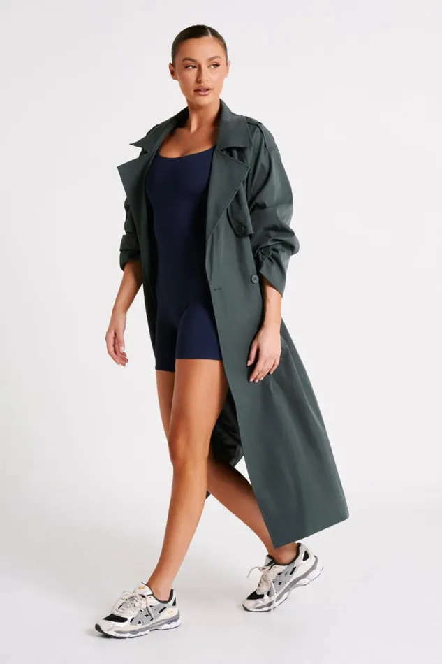 Meshki Coats and Jackets Andreas Oversized Trench Coat 8211 Charcoal Charcoal 8211 Women Meshki Coats and Jackets Andreas Oversized Trench Coat 8211 Charcoal Charcoal 8211 Women