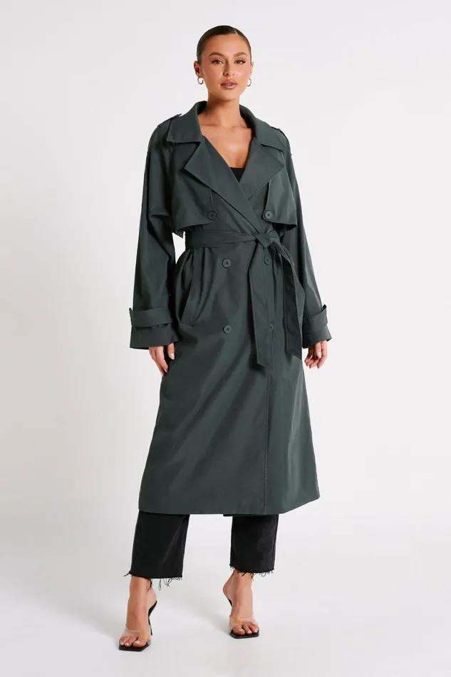 Meshki Coats and Jackets Andreas Oversized Trench Coat 8211 Charcoal Charcoal 8211 Women Meshki Coats and Jackets Andreas Oversized Trench Coat 8211 Charcoal Charcoal 8211 Women