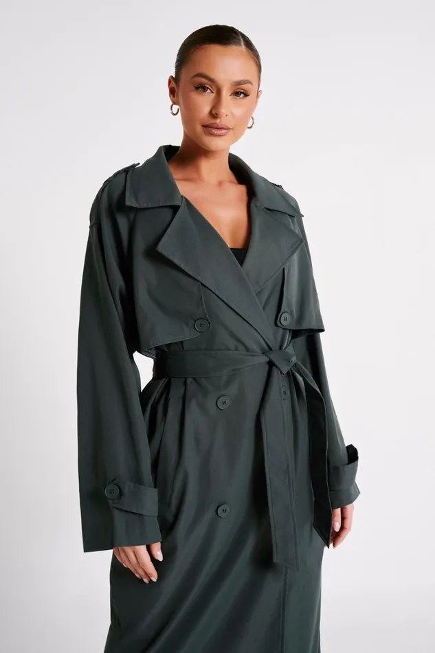 Meshki Coats and Jackets Andreas Oversized Trench Coat 8211 Charcoal Charcoal 8211 Women Meshki Coats and Jackets Andreas Oversized Trench Coat 8211 Charcoal Charcoal 8211 Women