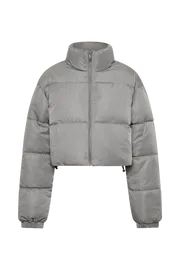 Meshki Coats and Jackets Myranda Recycled Cropped Puffer Jacket 8211 Charcoal Charcoal 8211 Women