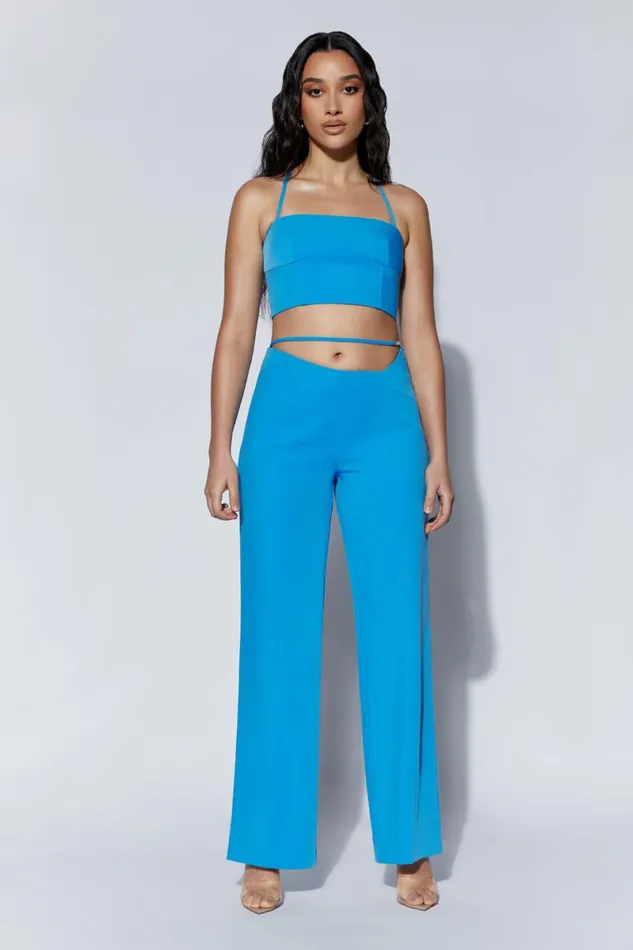 Meshki Crop Tops Bahar Seam Line Crop Top 8211 Azure Blue Azureblue 8211 Women Meshki Crop Tops Bahar Seam Line Crop Top 8211 Azure Blue Azureblue 8211 Women